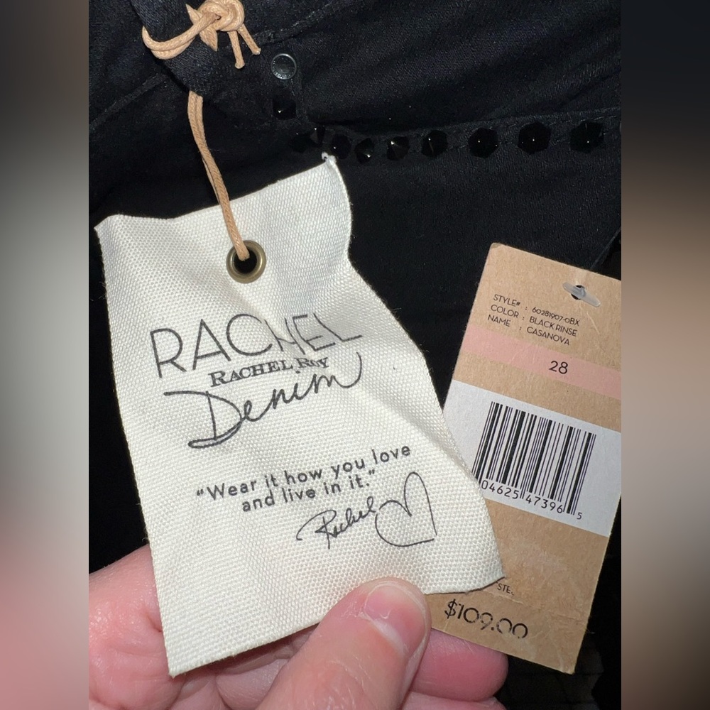 Brand New! With Tags Rachel Roy Black Skinny Jeans with Studs! Size 28!